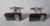 Vintage Black/Gray Marbleized Rectangle Cufflink with Silver Accent 