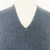 TSE 100% Cashmere Ribbed Gray Blue V Neck Sweater Size Small