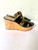 Kate Spade black cork platform wedges sz 9