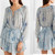 LoveShackFancy Blue Floral Silk Chiffon Mini Dress Size XS