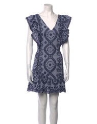 LoveShackFancy blue lace ruffle dress