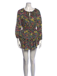 LoveShackFancy Floral Cotton Mini Dress Size Small