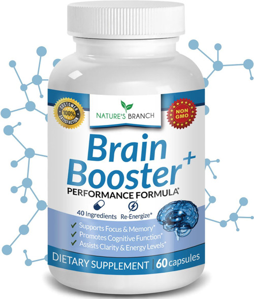 40-in-1 Brain Booster Supplement For Focus, Memory, Clarity, Energy |
