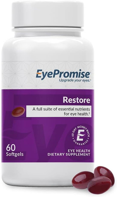 EyePromise Restore Supplement - 60 Softgel Capsules Containing Lutein,