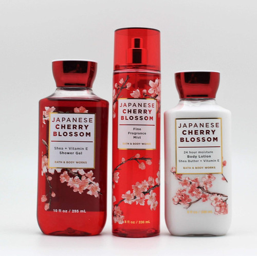 Japanese Cherry Blossom - 3 pc Bundle - Daily Trio - Shower Gel, Fine