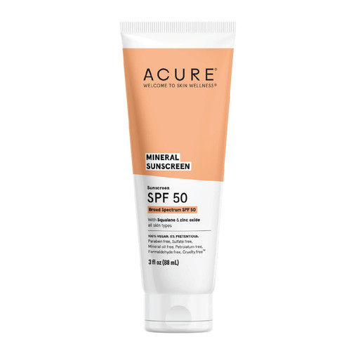 Mineral Sunscreen SPF 50 | With Squalane & Zinc Oxide, 100% Vegan, 3 F