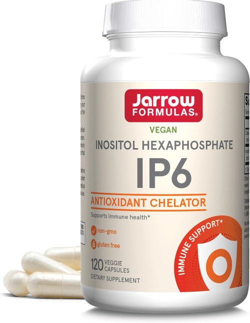Jarrow Formulas IP6 Inositol Hexaphosphate - 500 mg - 120 Veggie Capsules - Purified Inositol Hexaphosphate - Immune Hea