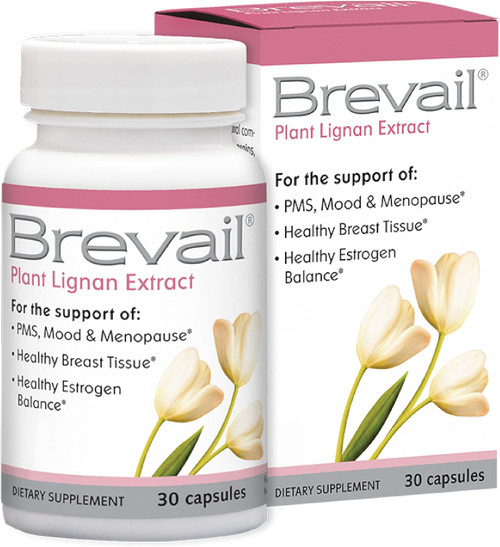 Brevail Plant Lignan Extract Capsules, Proactive Breast Health Supplement with 50 mg SDG Lignans from Flax Seed Hulls fo