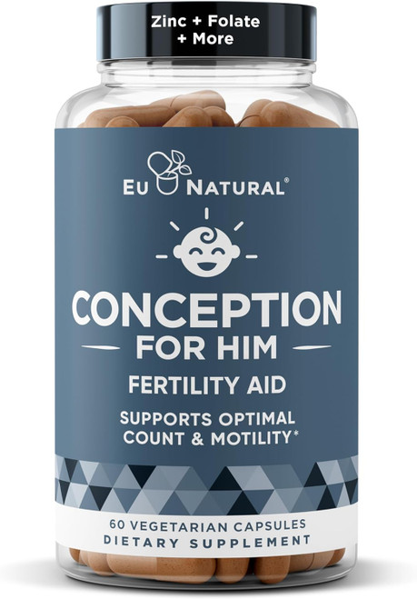 Conception For Him  Fertility Supplements for Men, Male Fertility Booster & Prenatal  Optimal Sperm Count, Motility St