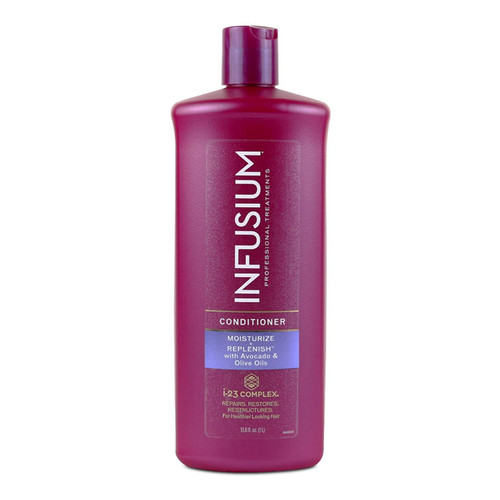 Infusium Moisturize and Replenish Professional Conditioner, Avocado & Olive Oil, Classic Light and Soothing Scent, 33.8 Fl Oz