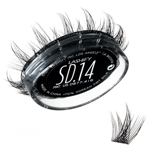 Lashify Stardust 14mm Gossamer Eyelash Extensions Refill, The Multi-Length Multi Layered Lash, Thin Fibers of the Classi