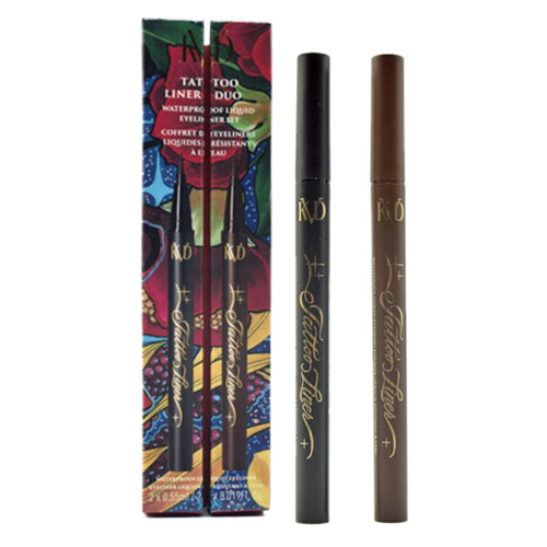 Kat Von D KVD Beauty Tattoo Liner Duo Waterproof Liquid Eyeliner Holiday Gift Set:: Tattoo Liner Vegan Waterproof Liquid