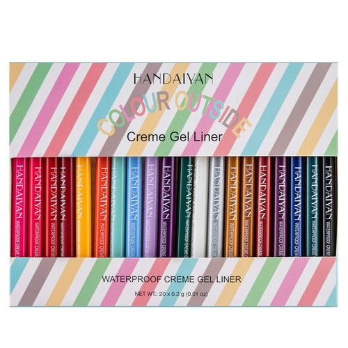 Waterproof Eye Liner and Shadow Pencil Set 20 Colors Natural Matte Long Lasting Easy Apply Colored Retractable Makeup Li