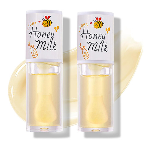 2Pcs Lip Oil Lip Gloss Glow Plumping Hydrating Long Lasting Moisturizing No-Sticky Lip Balm Makeup For Daily L