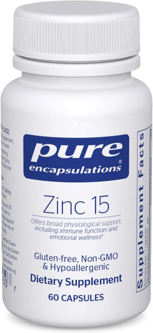 Pure Encapsulations Zinc 15 mg - Zinc Picolinate Supplement for Immune System Support, Growth & Development - for Wound