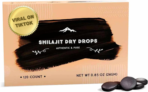 Pure Himalayan Shilajit Dry Drops, 100% Pure Natural Shilajit, Grade A, Max Potency 85+ Clean Trace Minerals & Fulvic Ac