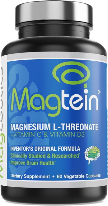 Magnesium L-Threonate, Improve Brain Health, Memory, Cognition, Stress Relief and Sleep Quality - 60 Veg Capsules (30 Da