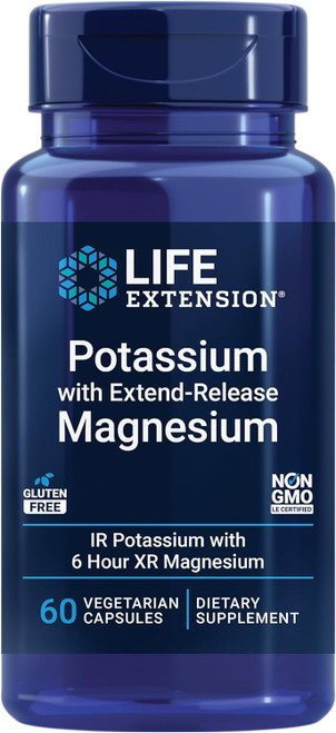 Life Extension Potassium with Extend-Release Magnesium  Heart health supplement for blood pressure support with two ess