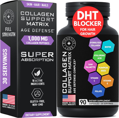 Age Defense Beauty Collagen Matrix - 2,000mg Multi Collagen Bioti