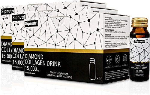 Diamond Liquid Collagen Drink, 15000 mg Hydrolyzed Marine Collage