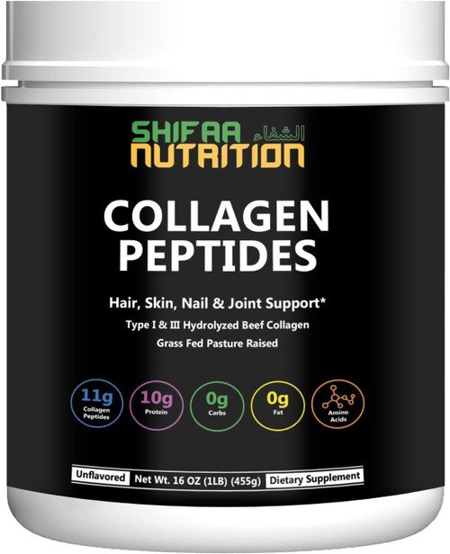 Halal & Grass-Fed Hydrolyzed Collagen Peptides Protein Powder Unf