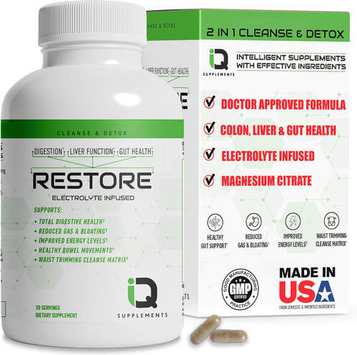 Restore 2 In 1 Colon Cleanse & Detox w/ Psyllium - s Dig