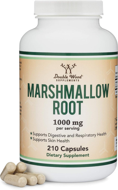 Marshmallow Root Capsules (210 Count, 1,000mg per Servin