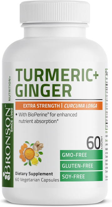 Bronson Turmeric + Ginger Extra Strength Joint Health &