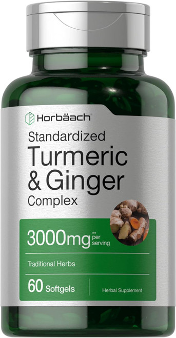 Horbäach Turmeric and Ginger Supplement 3000 mg | 60 Sof