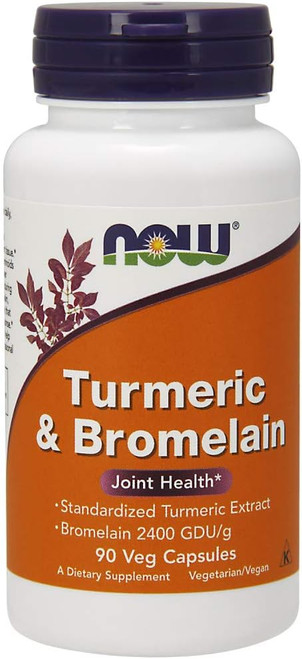 NOW Foods Supplements, Turmeric & Bromelain (Standardize