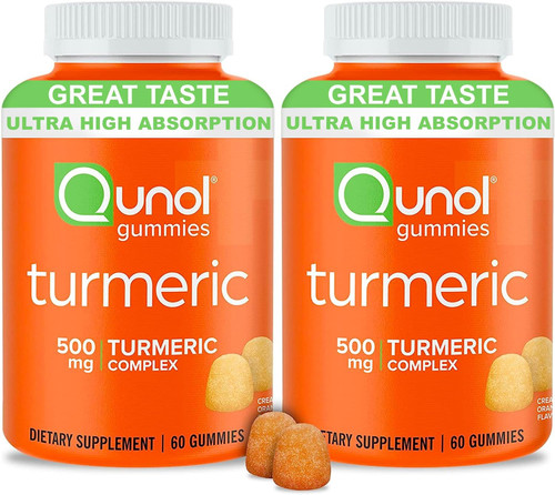 Qunol Turmeric Gummies, Gummy with 500mg Turmeric Curcum