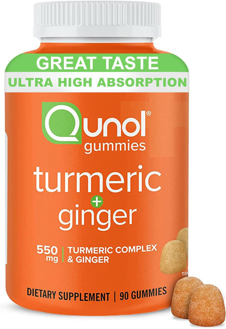 Qunol Turmeric and Ginger Gummies - Joint  Supplement wi