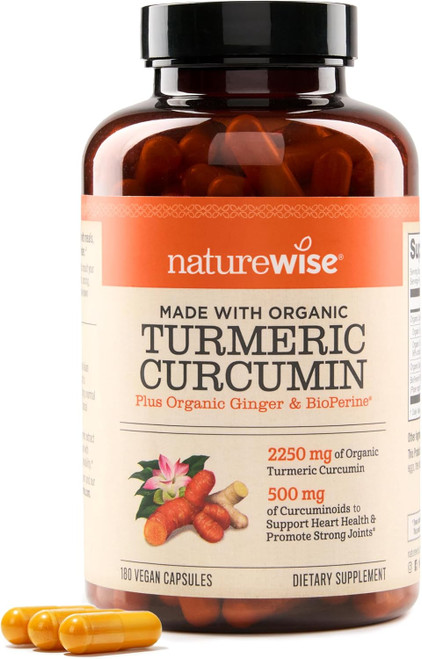 NatureWise Curcumin Turmeric 2250mg | 95% Curcuminoids &