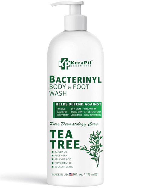 Bacterinyl Tea Tree Body Wash, Helps Combat Body Odor, Ringworms, Athl