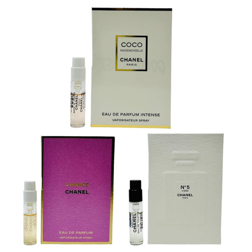 Set 3 Cologne Luxury Travel Size for Women Sample Spray Vial .05oz/ 1.