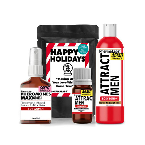 Pheromone Perfume Gift Bundle: Perfume, Body Oil and Body Lotion (3 it