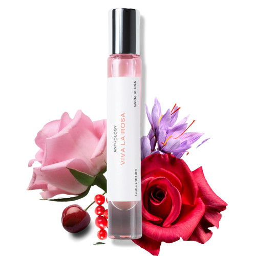 Anthology Viva La Rosa Perfume Oil Roll on for Women 0.3oz 9 ML | Bulg