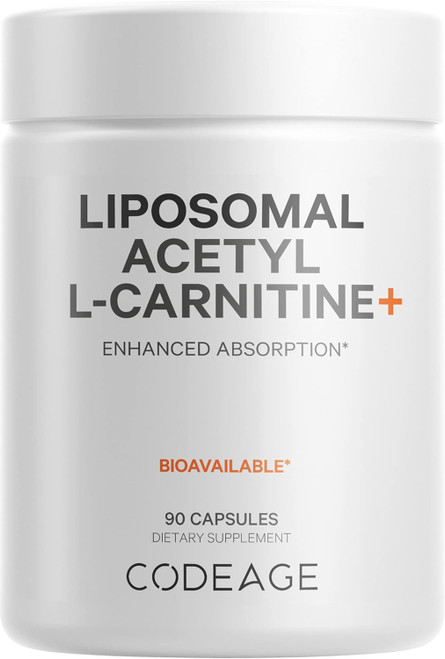 Codeage Liposomal Acetyl-L-Carnitine+ Supplement - 500 mg Acetyl-L-Car