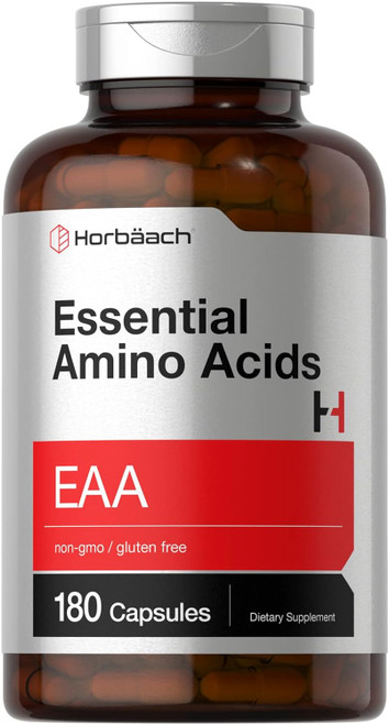 Horbäach Essential Amino Acids Supplement | 180 Capsules | Optimum Rat