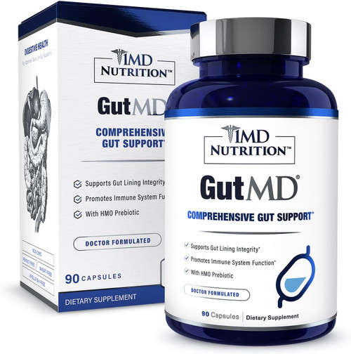 1MD Nutrition GutMD - L-Glutamine Capsules w/Prebiotic for Gut Health