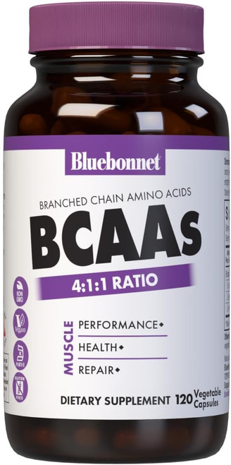 Bluebonnet Nutrition BCAAs 4:1:1 Ratio, Muscle Performance*, Muscle He