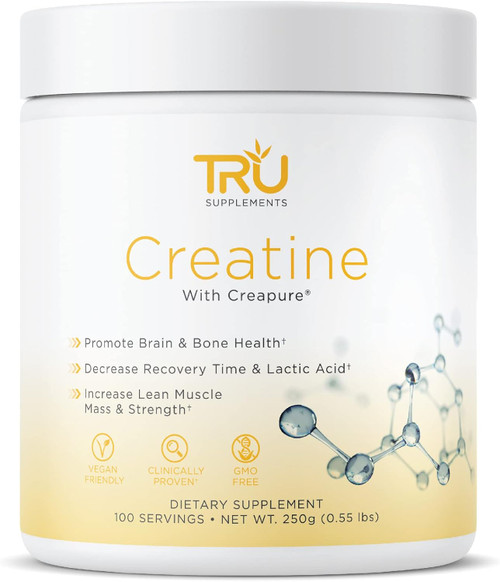TRU Creatine | 100% Pure Patented Creapure | Increase Strength & Boost