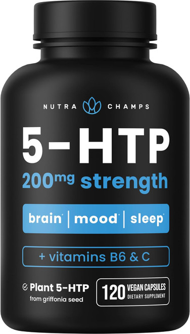 5-HTP 200mg | 120 Vegan Capsules | 5 HTP Supplement to Support Stress