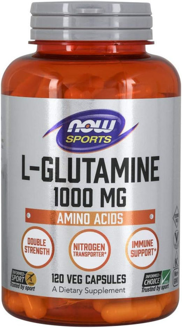 NOW Foods L-Glutamine 1,000 Milligram, 120 Capsules