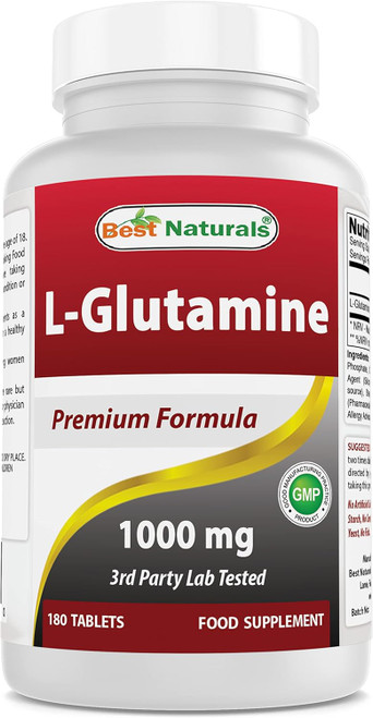 Best Naturals L-Glutamine 1000mg Fuel for Workout (Non-GMO) Tablets, 1