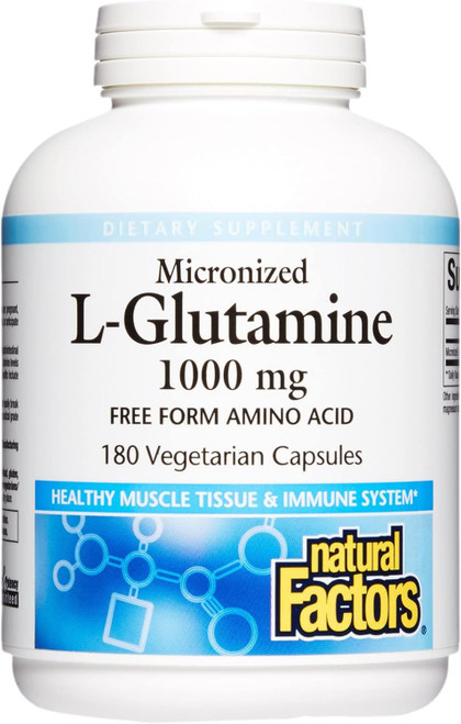 Natural Factors, Micronized L-Glutamine 1000 mg, Supports Muscles and