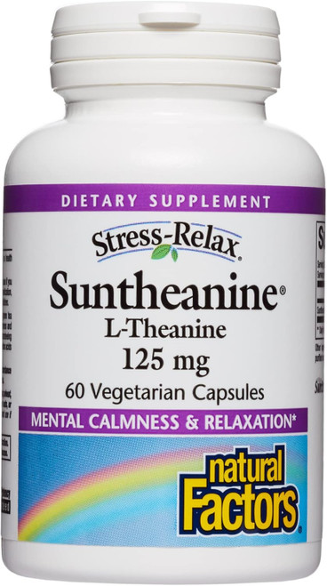 Natural Factors Stress-Relax Suntheanine L-Theanine 125 mg, Non-Drowsy