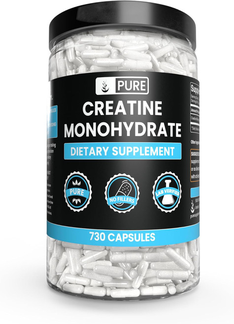 Pure Original Ingredients Creatine Monohydrate (730 Capsules) No Magne