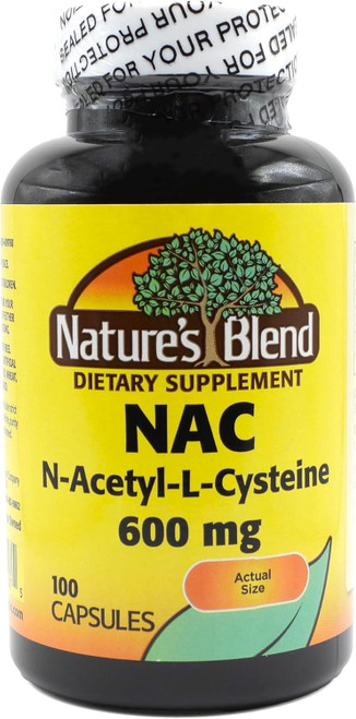 NAC Supplement N-Acetyl-L-Cysteine 600mg 100 Capsules - Immune Support