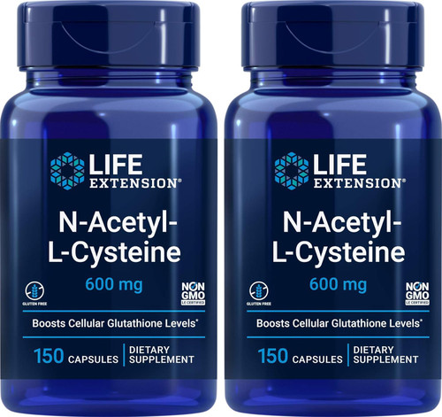 Life Extension N-Acetyl-L-Cysteine (NAC) 600mg, 150 Capsules (Pack of